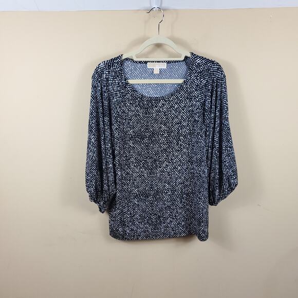 Michael Kors Black/White Polka Dot Blouse Size M - Picture 1 of 9